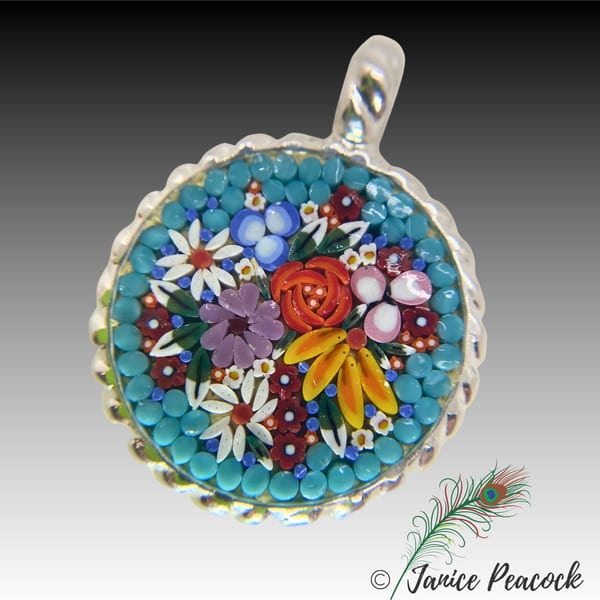 Micromosaic jewelry piece 6