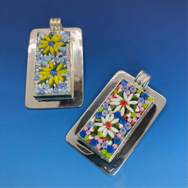 Micromosaic jewelry piece 7