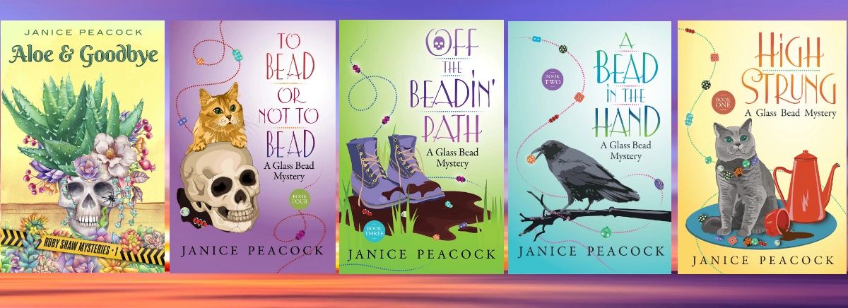 Janice Peacock book series — Glass Bead Mysteries and Ruby Shaw Mysteries
